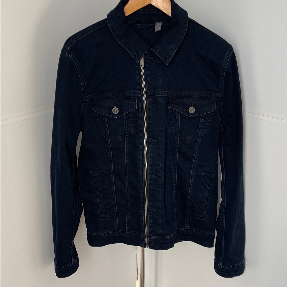 Men’s ASOS Dark Denim Zip-Up & Button up Jacket. Size Small